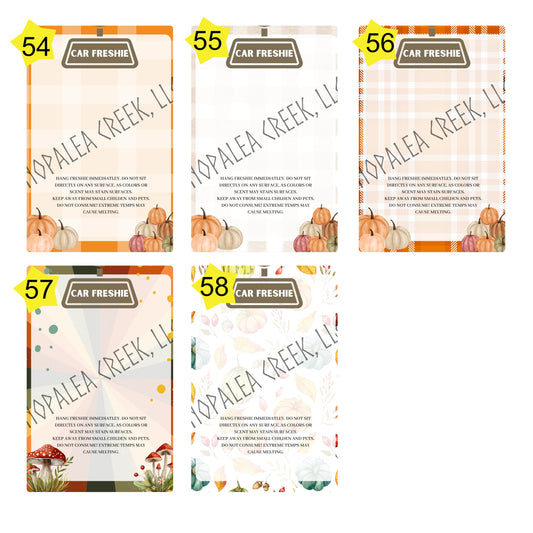 Freshie Bag Inserts #54-58