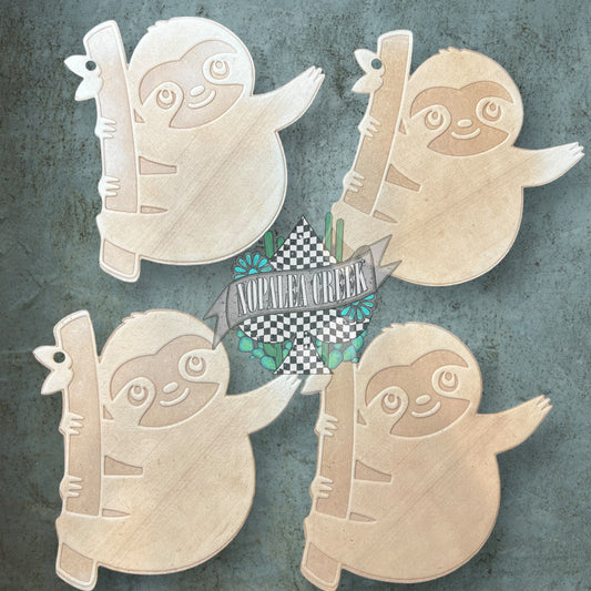 Hanging Sloth Leather Charms (SET OF 4)