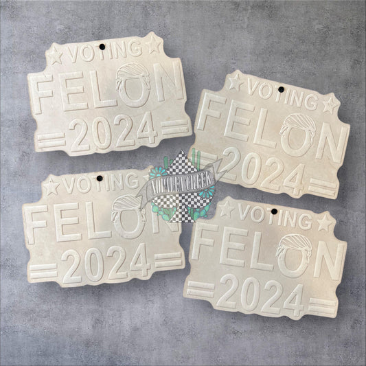 Voting Felon Leather Charms (SET OF 4)
