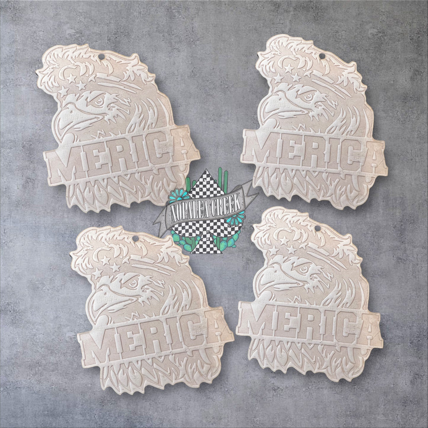 Merica' Mullet Eagle Leather Charms (SET OF 4)