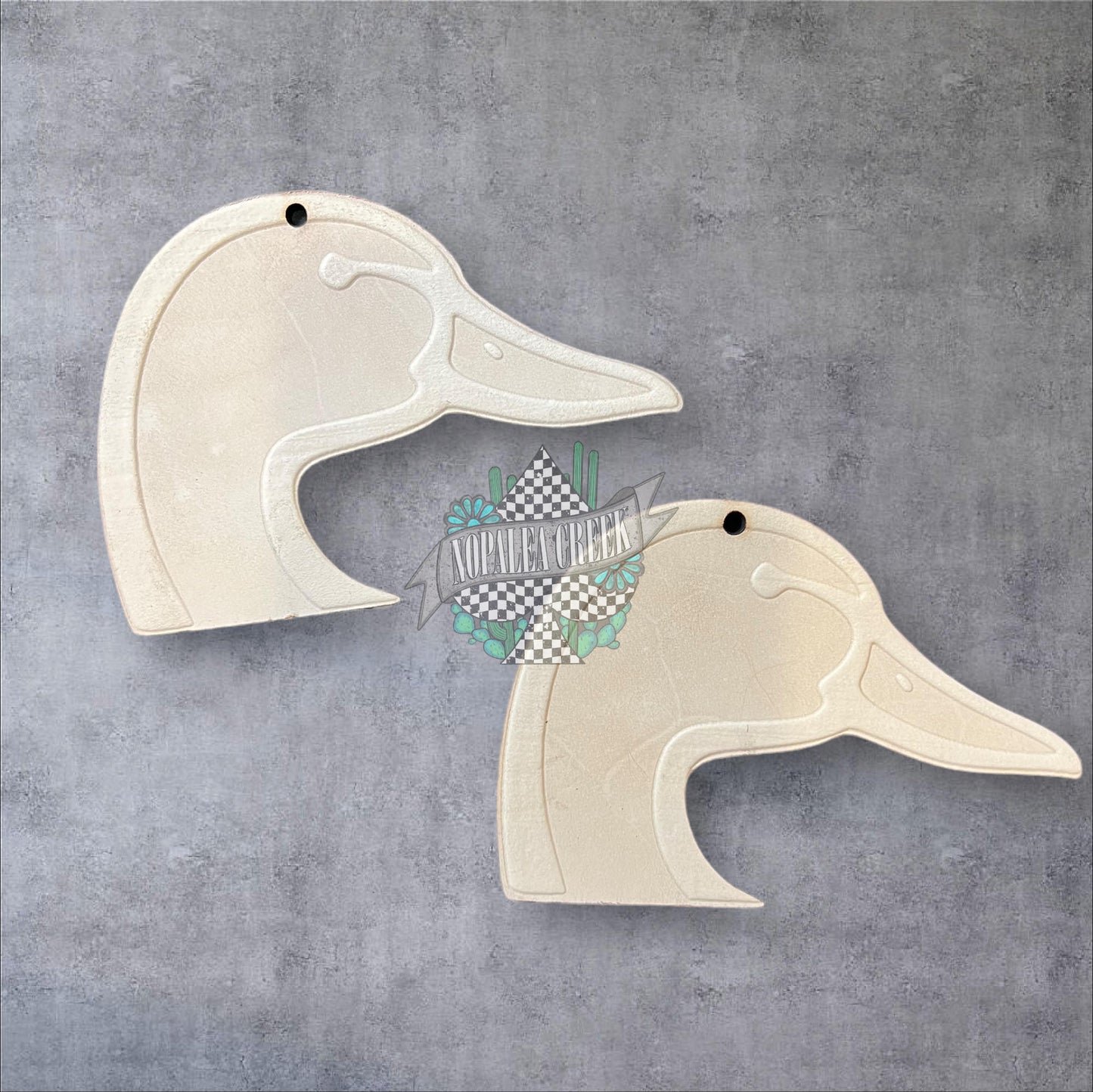 Simple Duck Head Leather Charms (SET OF 4)