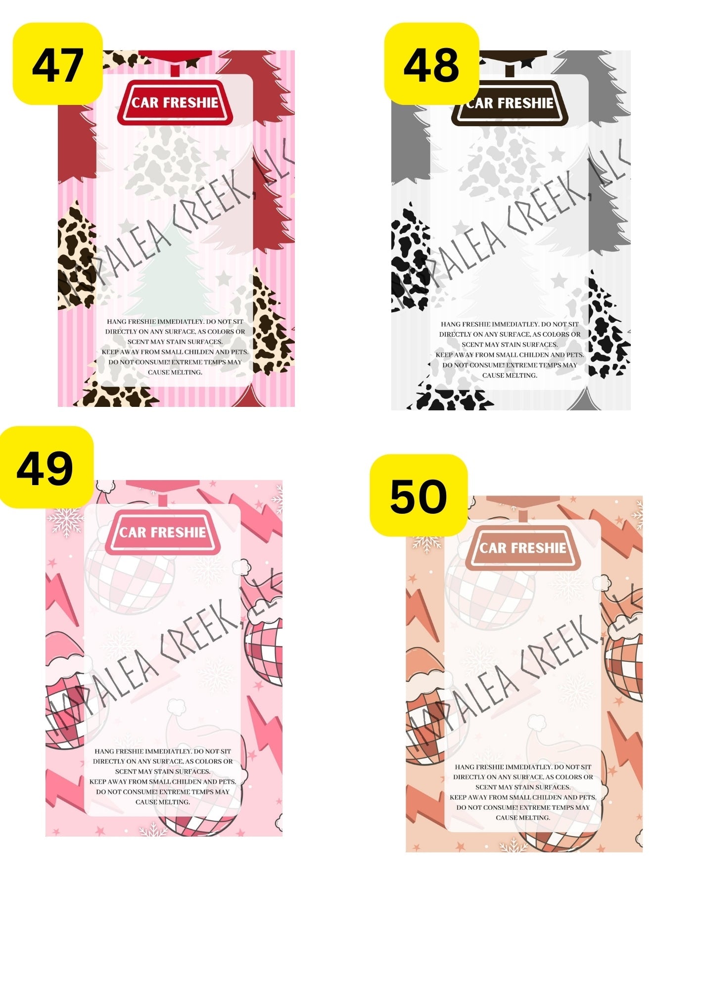 Freshie Bag Inserts #46-50