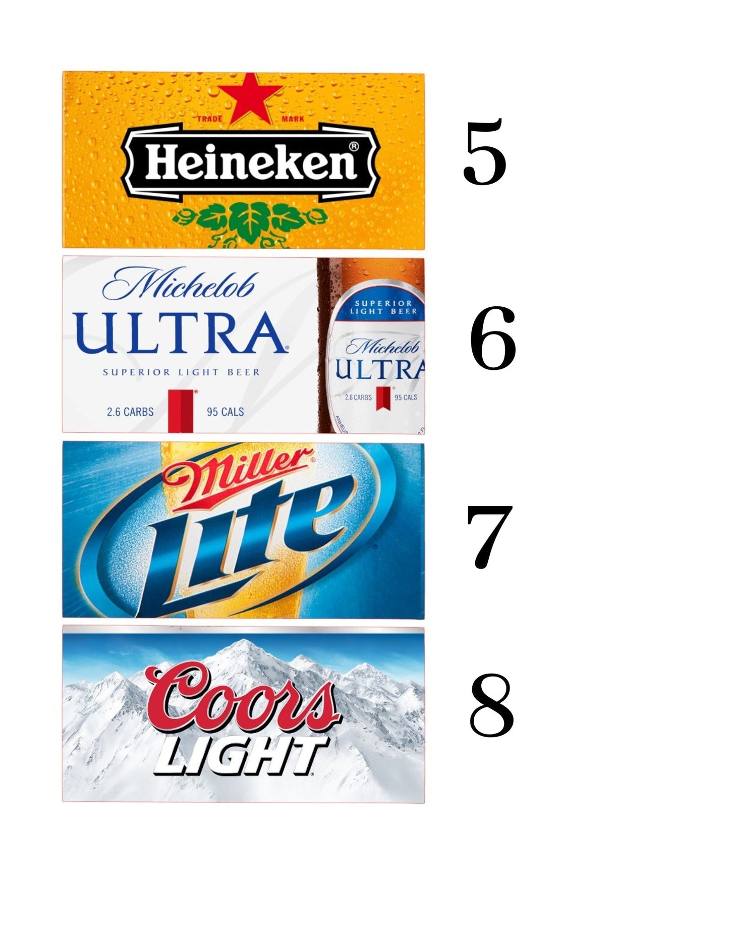 Beer Case Cardstock Listing (1) #1-16