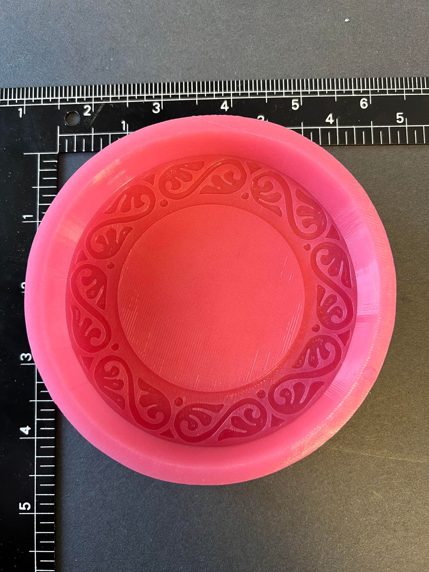 Tooled 4" mold; 2.5" Cardstock Circle Silicone Mold©