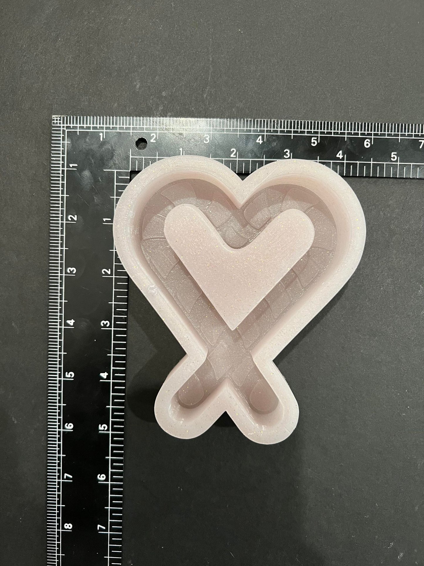 Candy Cane Heart Silicone Mold