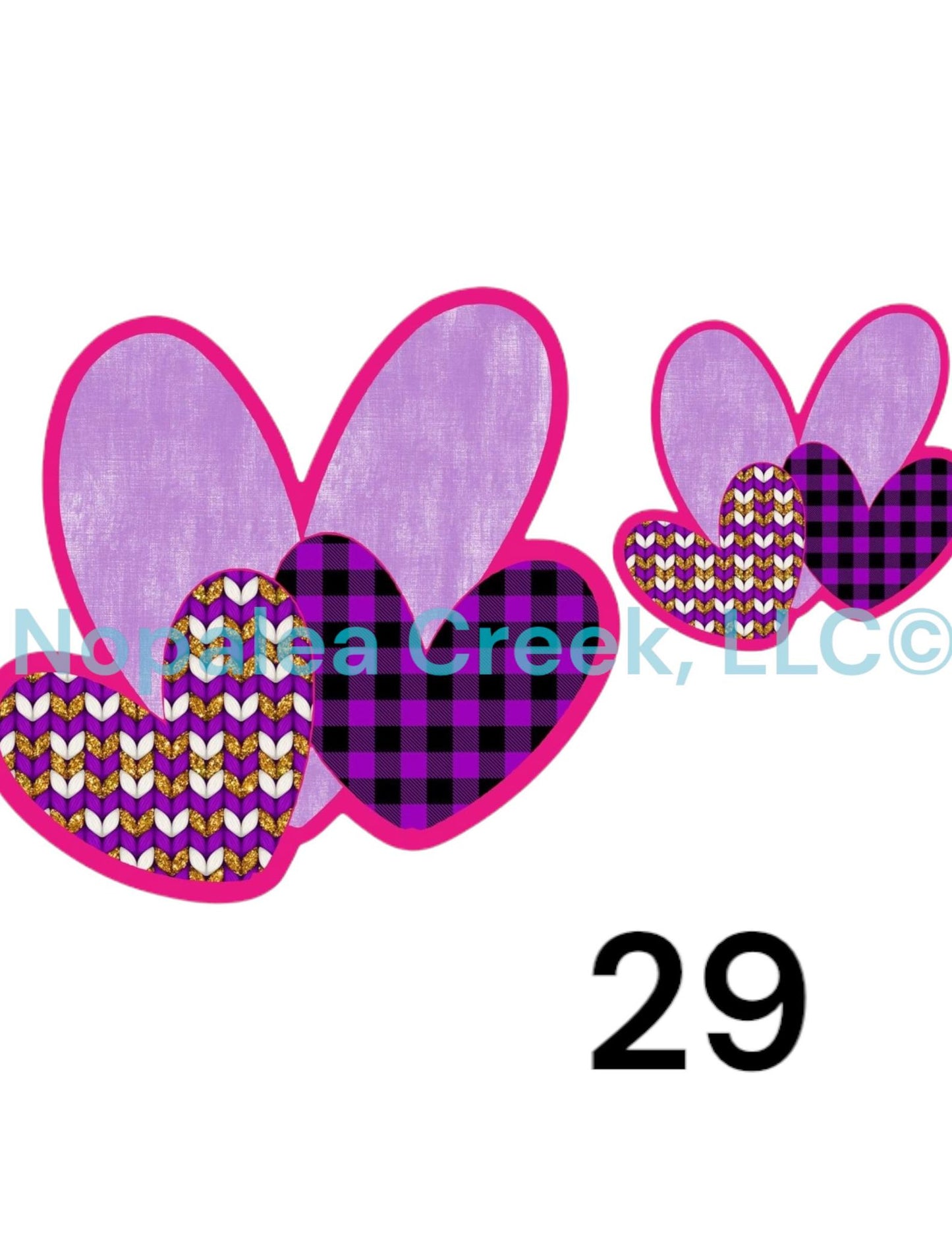 Triple Heart Cardstock (2) Listing