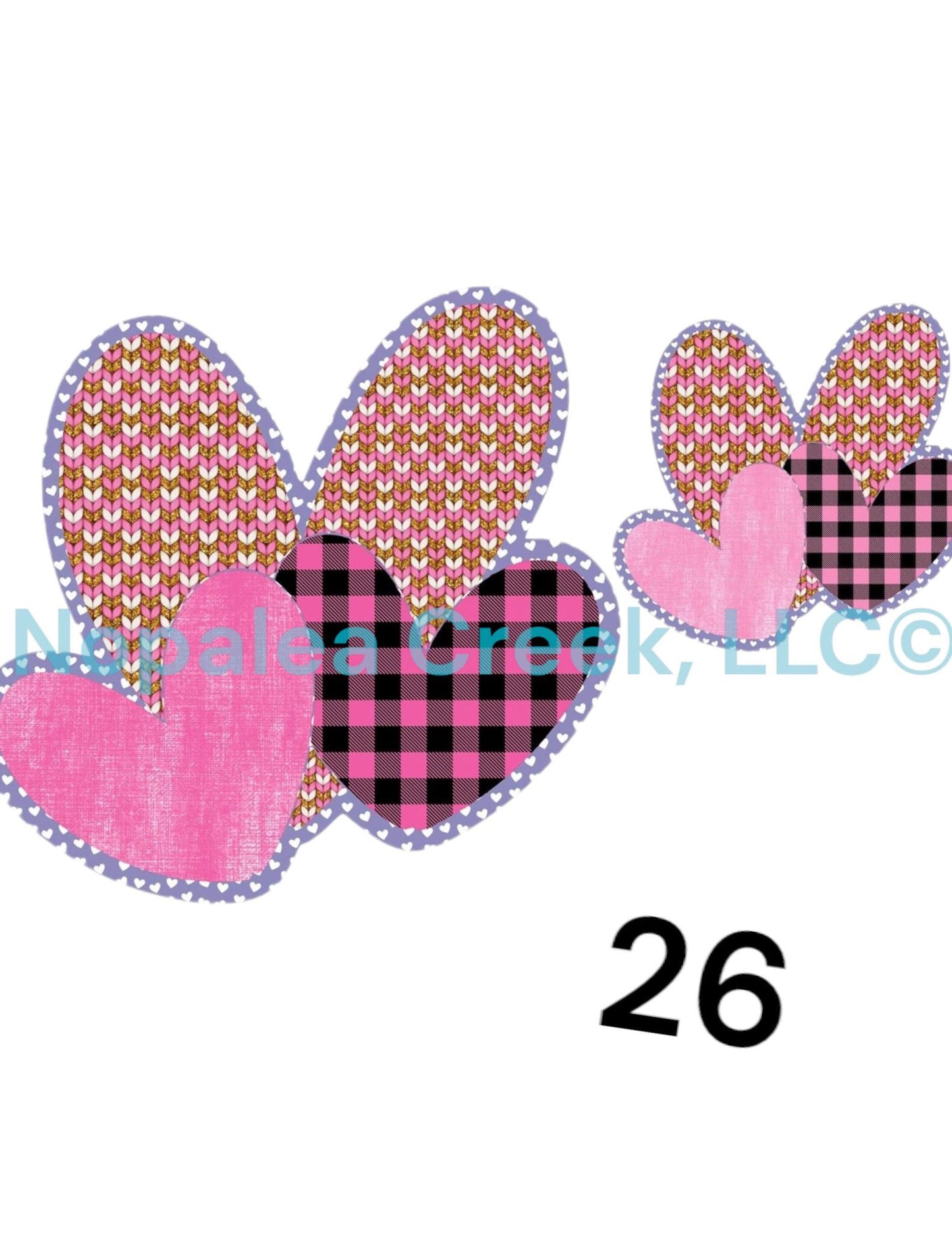 Triple Heart Cardstock (2) Listing