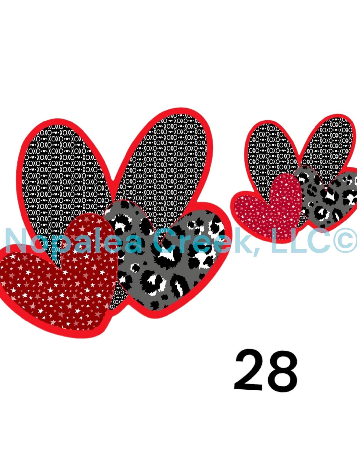 Triple Heart Cardstock (2) Listing