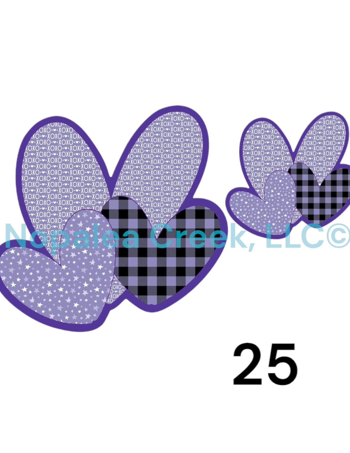 Triple Heart Cardstock (2) Listing