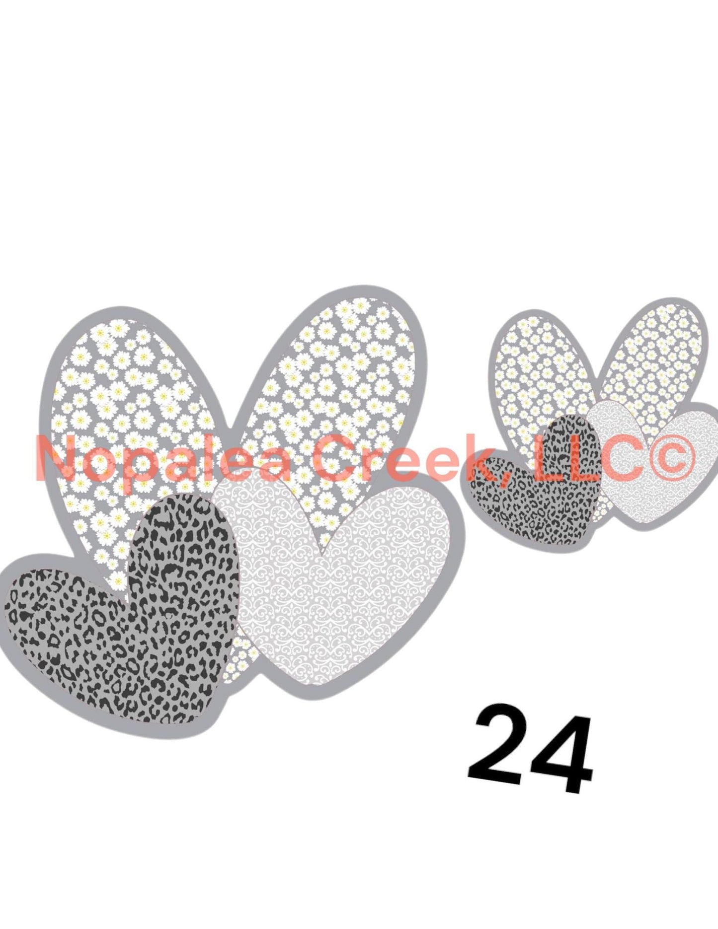 Triple Heart Cardstock (2) Listing