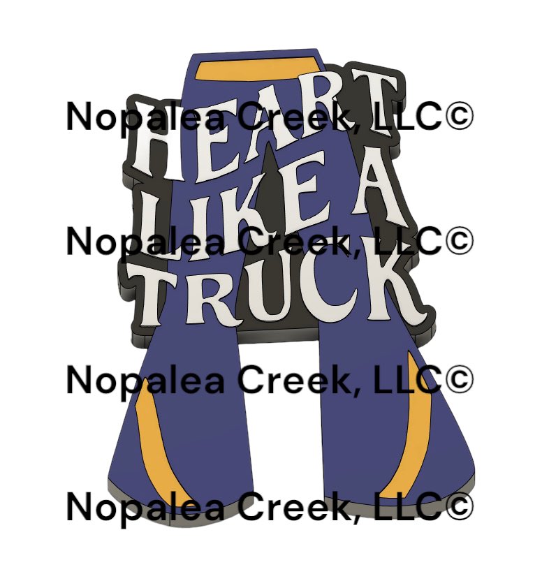 Heart Like a Truck Silicone Mold©
