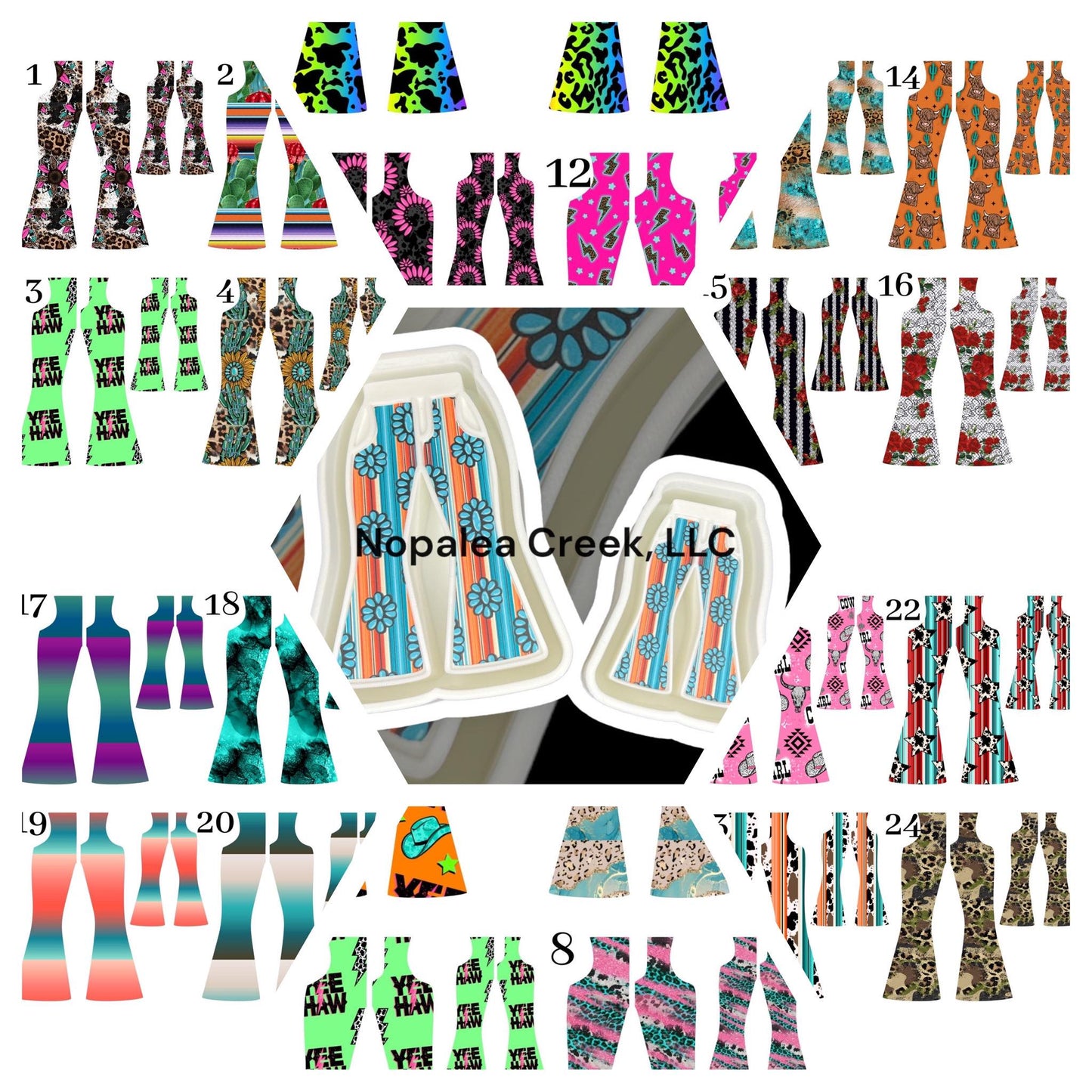 Bell Bottom Cardstock Listing #1-8