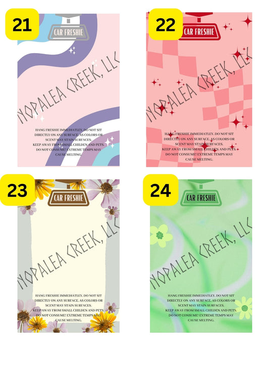 Freshie Bag Inserts #21-25