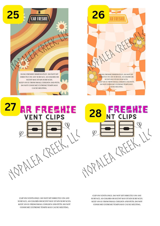 Freshie Bag Inserts #26-30
