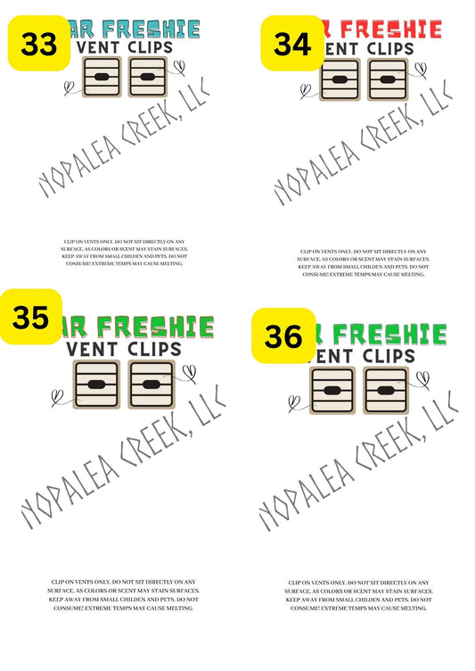 Freshie Bag Inserts #36-40